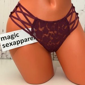 VS S M VERY SEXY STRAPPY CAGED CUT CHEEKY PANTY